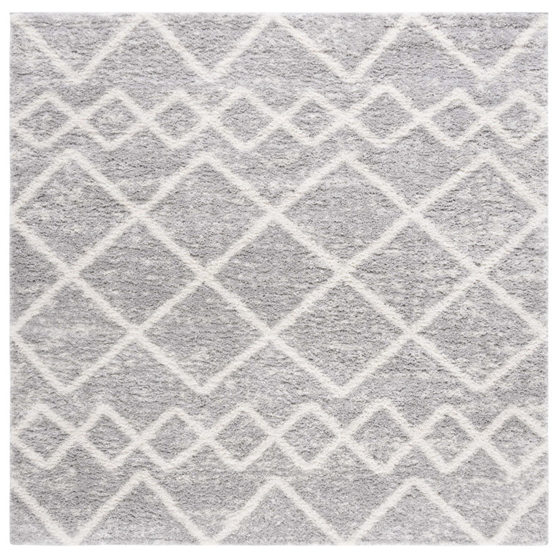 Berber Shag Performance Geometric Rug, Square 7'