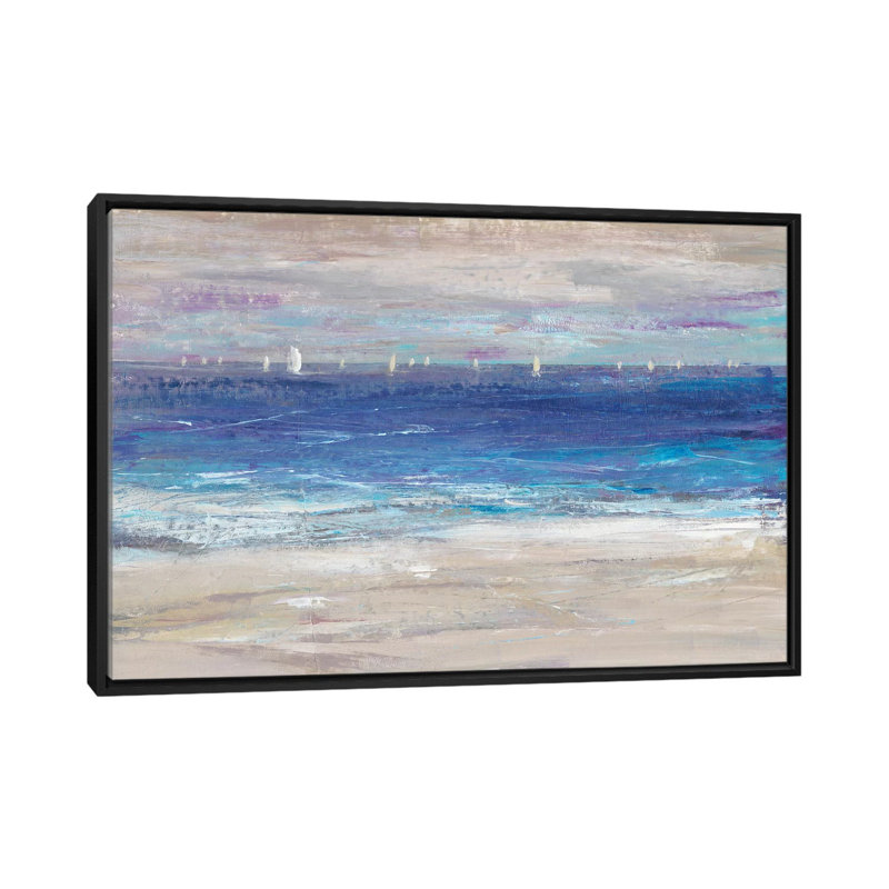 «Distant Regatta I», reproduction d'art sur toile encadrée, H 18 po x l 26 po, Noir