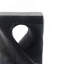 Table d'appoint Twist Shape, texture semblable au bois, couleur noire
