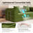 78.8'' Modular Corduroy Sofa Bed with 2 Pillows, Convertible Floor Couch for Living Room & Bedroom – No Assembly, Compression Sofa in a Box-118733462