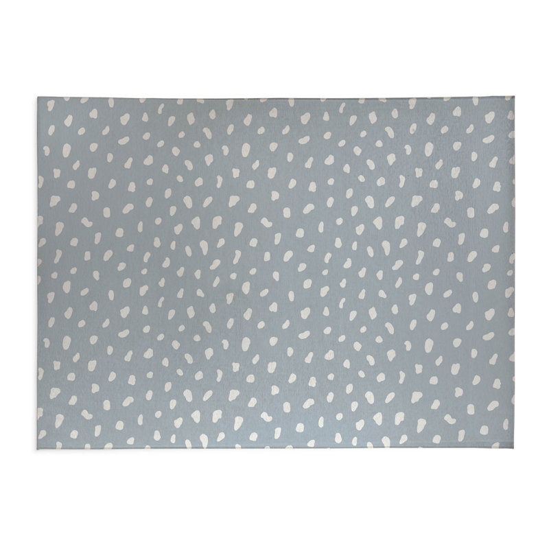 Paint Drop Activity Mat, Slate Blue/Blue, Rectangle 2' x 3'