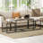 Nesting Coffee Table Set of 3, End Tables for Living Room, Brown