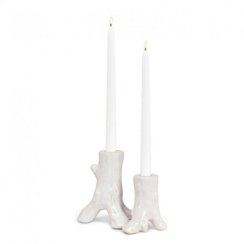Small Trunk Taper Candle Holder, 6" H x 5" W x 5" D