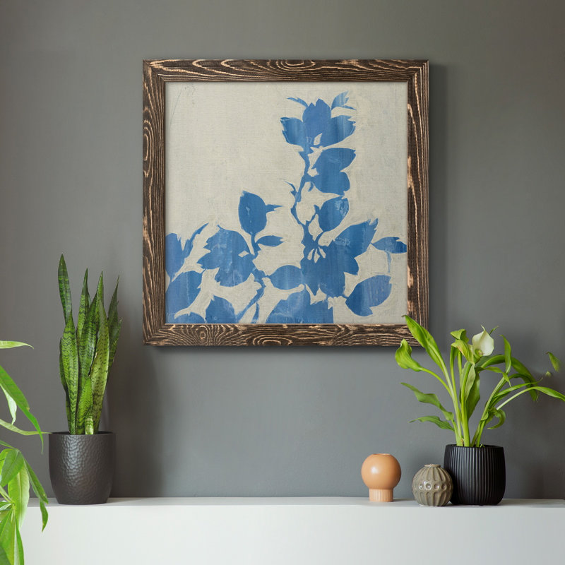 Impression sur toile FALLING LEAVES VI, H 20 po x l 20 po x P 1,5 po, Encadré de bois de noyer