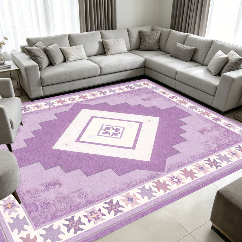 Lavender Southwest Rug carpet-easy to clean, machine-washable, soft and comfortable; suitable for door mats, kitchens, living rooms, bedrooms, corridors, and laundry areas. Easy to clean, durable carpet for home decoration.