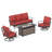 5 - Person Patio Conversation Set With Swiveling Lounge Chairs-2068476306