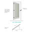 Dalle de porte intérieure en verre givré 1 Lite - Cadre en bois aggloméré / pin avec cadre réglable et charnières pré-suspendues (la porte et le cadre sont livrés séparément)-113549795-106870098-104191008
