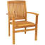 Vivioville Stacking Teak Patio Dining Armchair