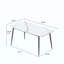 La table de salle à manger moderne en pierre artificielle à rebords arrondis peut accueillir 6 personnes (table de salle à manger seulement)-99462407
