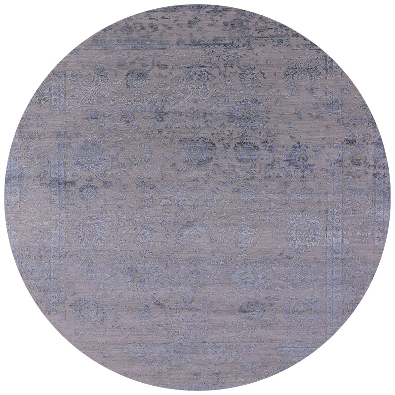 Tapis oriental gris Shannan, Rond 8 pi