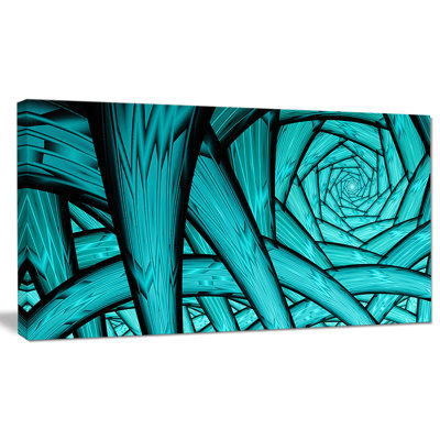 " Turquoise Fractal Endless Tunnel "