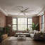 Ariella - Eight Blade Ceiling Fan - Brushed Brass Finish - Matte Black Blades-1855432145-1855432150