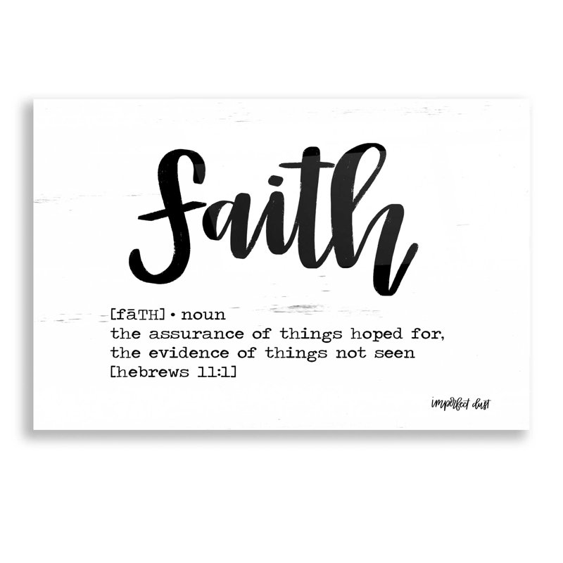 Faith - impression sans cadre, H 12 po x l 16 po x P 0,13 po