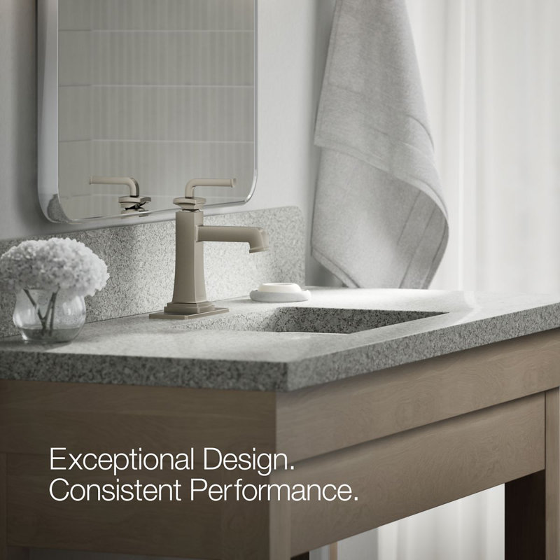 Riff Single-Handle Bathroom Sink Faucet, Vibrant Brushed Nickel, 0.5 GPM