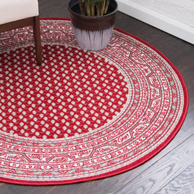Tapis gris / brun à motif géométrique Swinson