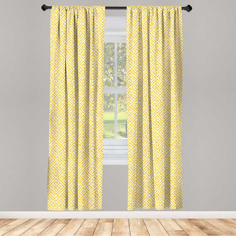 Room Darkening Sliding Panel Pair, 28" x 84", Yellow
