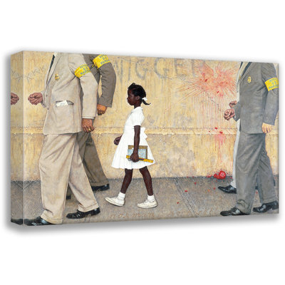 Toile tendue "The Problème We All Live With" par Norman Rockwell