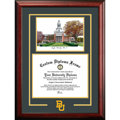 NCAA Texas State Bobcats Spirit Graduate Diploma with Campus Images Lithograph Frame