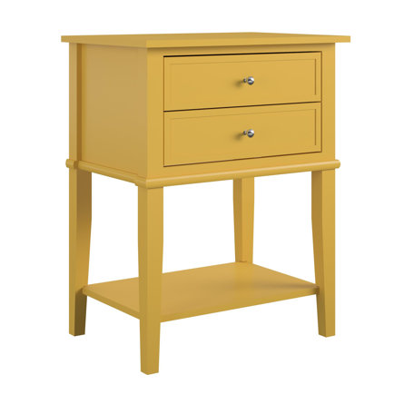 Dmitry 2-Drawer End Table with Storage