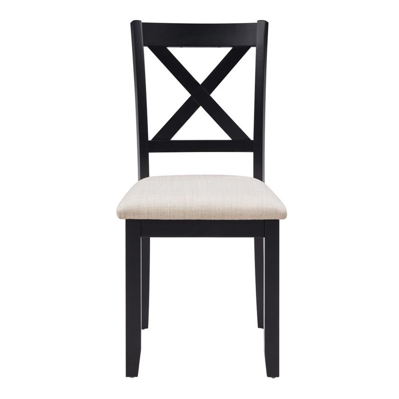 Ensemble de chaises de salle à manger pour 4, Beige, Noir