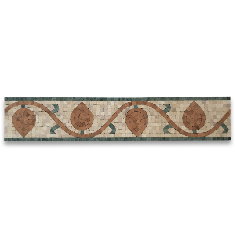 Carreau de mosaïque en bois pour mur et plancher en bois 4,7 "x 12"