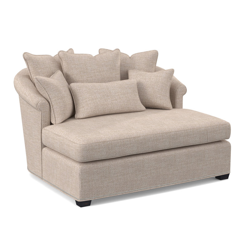 Méridienne Josephine, Ébène rétro, Mélange de polyester Margaret Lagoon