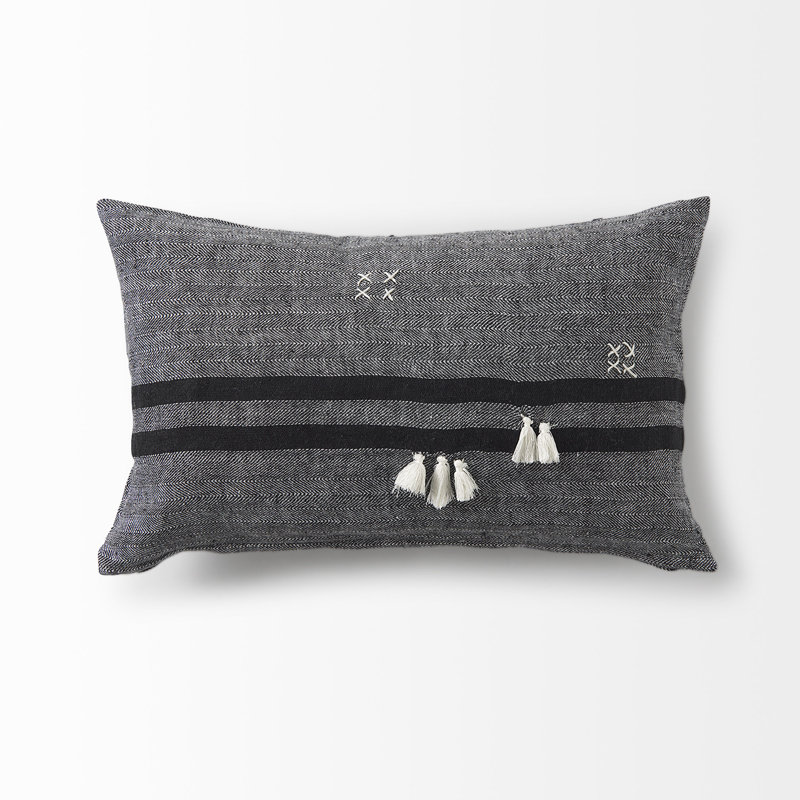 Sibyl Tassels Cotton Blend Reversible Pillow Cover