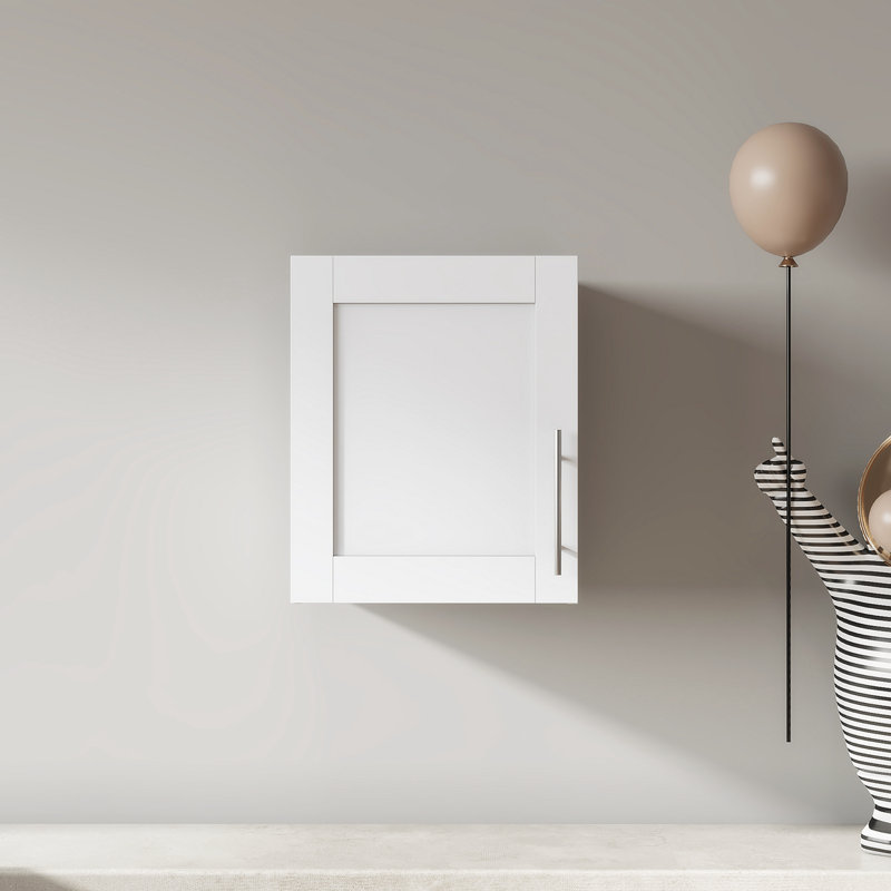 Armoire de rangement murale empilable Chelese: P 15,75 po x l 15,75 po x H 19,69 po