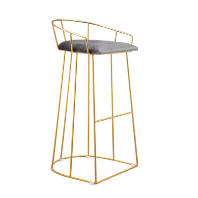 Jillian Upholstered Counter Stool with Metal Frame
