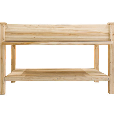 31.1 - Inch High Raised Garden Bed With Pull Out Tray And Protective Liner, Ideal For Herb Gardening On Patios Tall Drainage Inner Vegetable Balconies