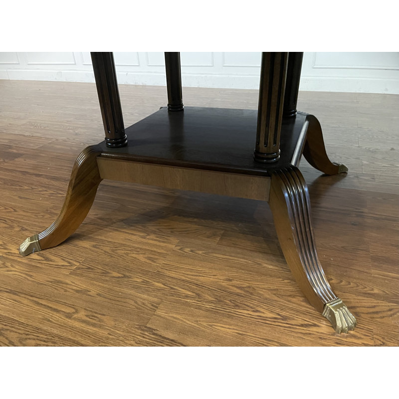 Round Mahogany Wood Dining Table
