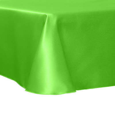 Ultimate Textile -5 Pack- Herringbone - Fandango 108 X 132-Inch Oval Tablecloth, Lime Green