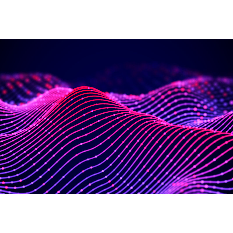 Ondes sonores 3D sur toile, impression, H 8 po x l 12 po x P 1,25 po