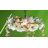 3-Light Pink Floral Chandelier with Cascading Vines
