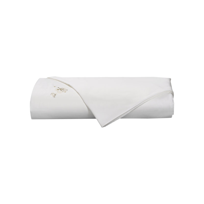 Ibla Embroidery By DEA Sateen Duvet Cover, King Duvet Cover, Ivory