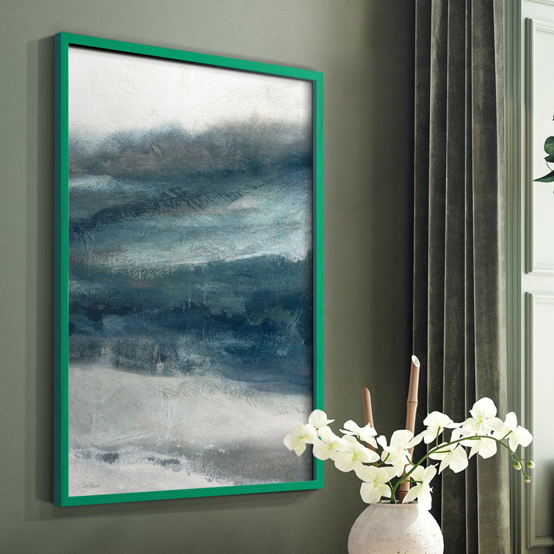 Reproduction encadrée, entrée privée II - bois massif, H 28 po x l 22 po, Cadre simple blanc
