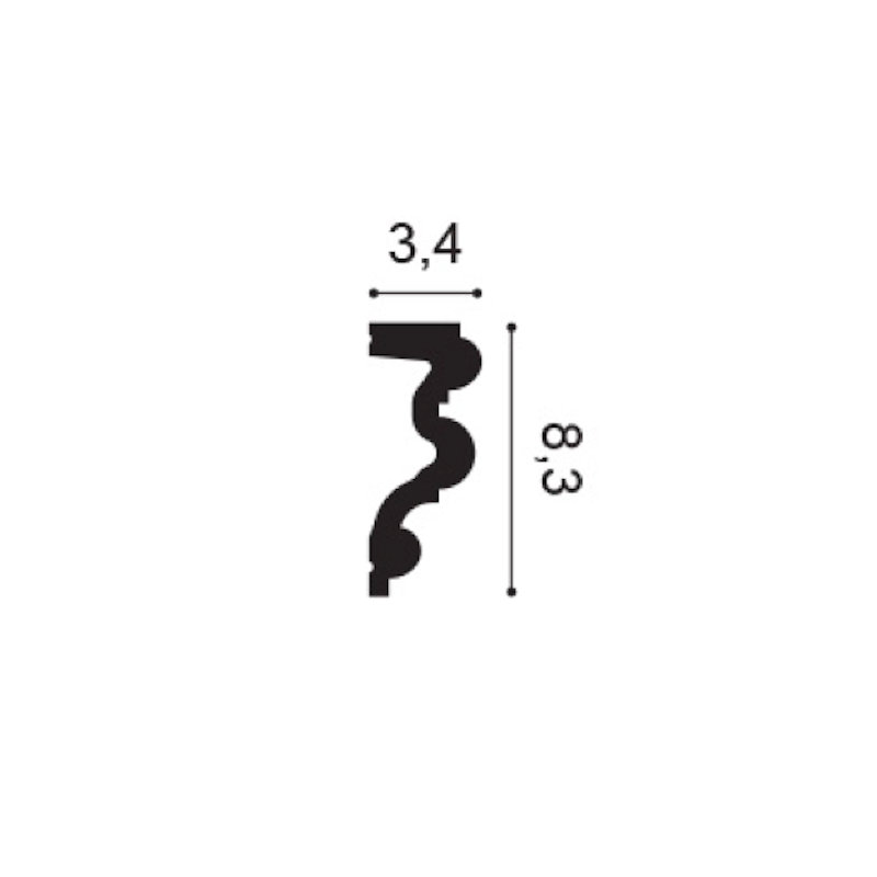 Appleby 8.3cm H x 200cm W x 3.4cm D Urethane Chair Rail