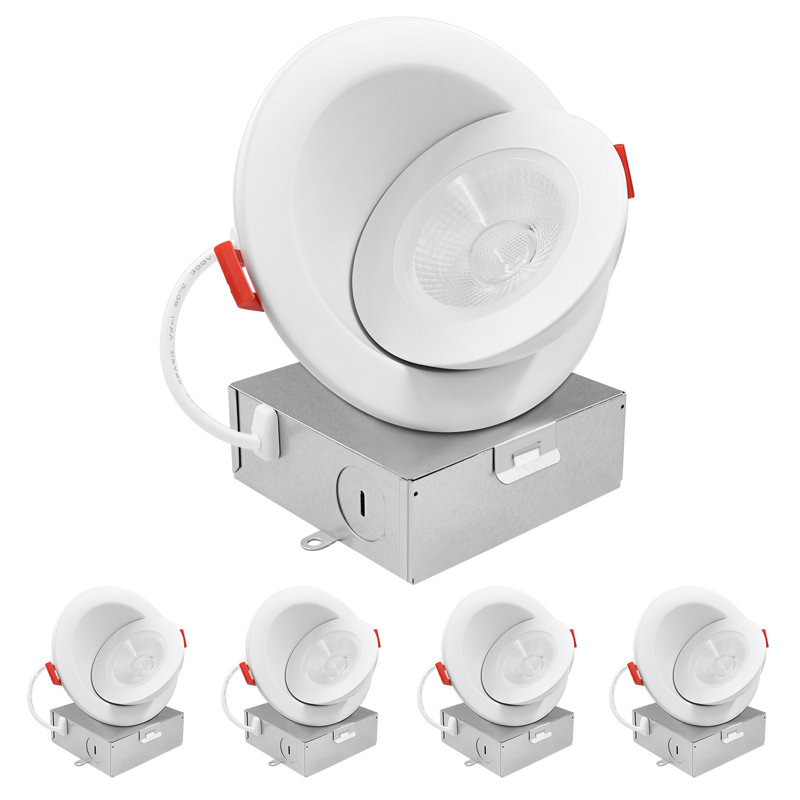 Luminaire encastré sans cadre à DEL 4 "Luxrite J-Box CRI90 5CCT 2700K-5000K 12W 1000LM