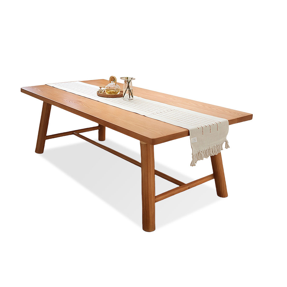 Corrigan Studio Rectangular Nut-brown Solid wood Dining Table - Wayfair ...