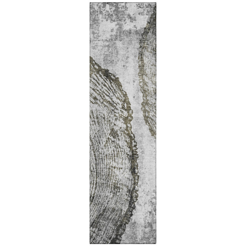 Kaysn Abstract Indoor / Outdoor Rug, Runner 2'3" x 7'6"