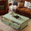 Table basse verte pour le salon, maison compacte-1742971939