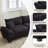 84" Corduroy Sofa Sleeper Couch Comfy Upholstered Loveseat With Pillows For Small Space-1967083953