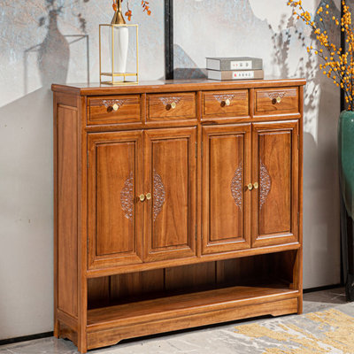 15 Pair Solid Wood Shoe Storage Cabinet