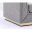 Chaise de salon en lin Valin Gray