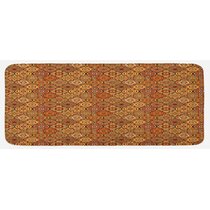 Anti-Fatigue Mat East Urban Home Pattern: Brown/Yellow/White