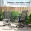 2 chaises de patio pivotantes à bascule avec siège en filet et haut dossier 2 pièces