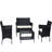 4 PC Rattan Patio Furniture Set Outdoor Patio Cushioned Seat Wicker Sofa-1731358380
