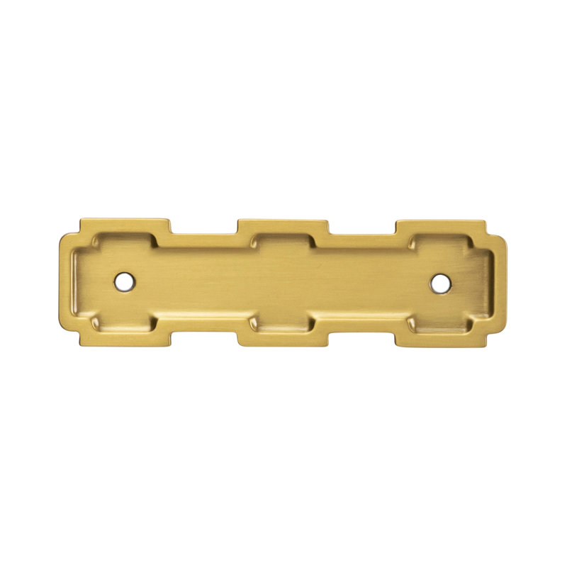 Coventry Collection Pull Backplate - 3" Center to Center Cabinet Pull Brushed Golden Brass - Transitional Hardware for Drawers & Cabinets