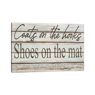 Mud Room Rules - Print on Canvas