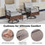 Ensemble de chaise berçante pivotante 3 pièces avec table basse à 2 niveaux et coussins de dossier confortables Winston Porter